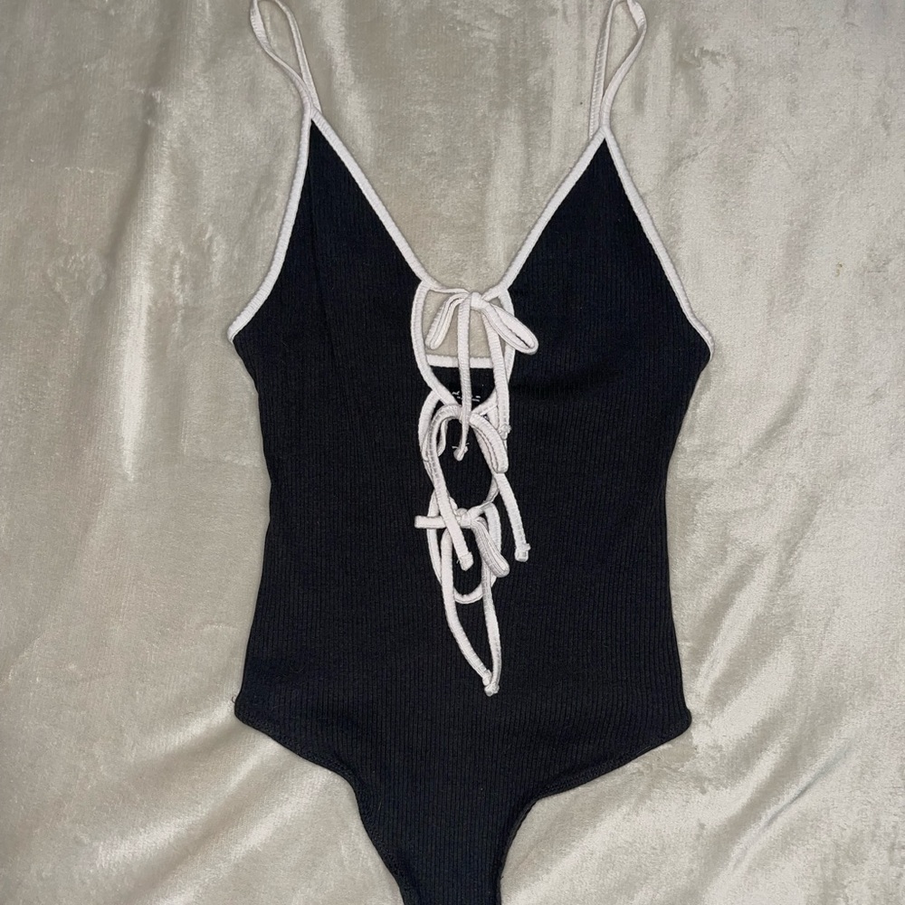 Urban Outfitters Black And White Bodysuit